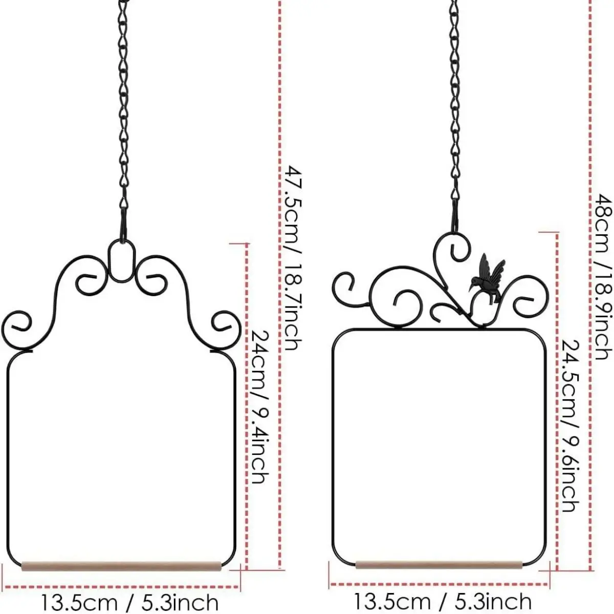 Metal Frame Hummingbird Swings and Perches with Wooden Dowel Bird Swing Outdoor Bird Perch Humming Bird Swing.