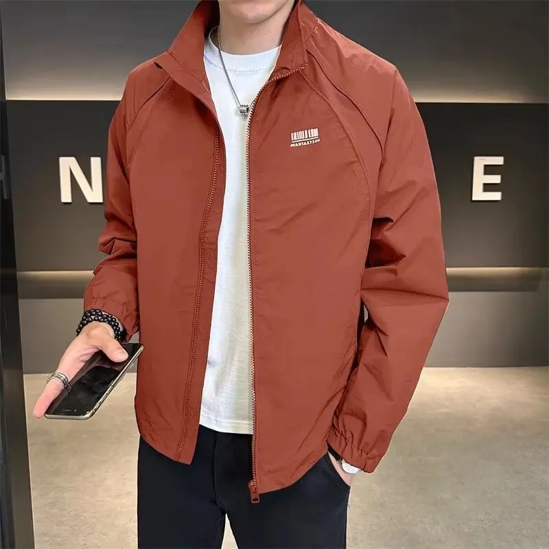 

Мужская повседневная рабочая куртка в уличном стиле, бейсбольная куртка свободного кроя, весенне-осенняя, на молнии, с длинными рукавами, верхняя одежда