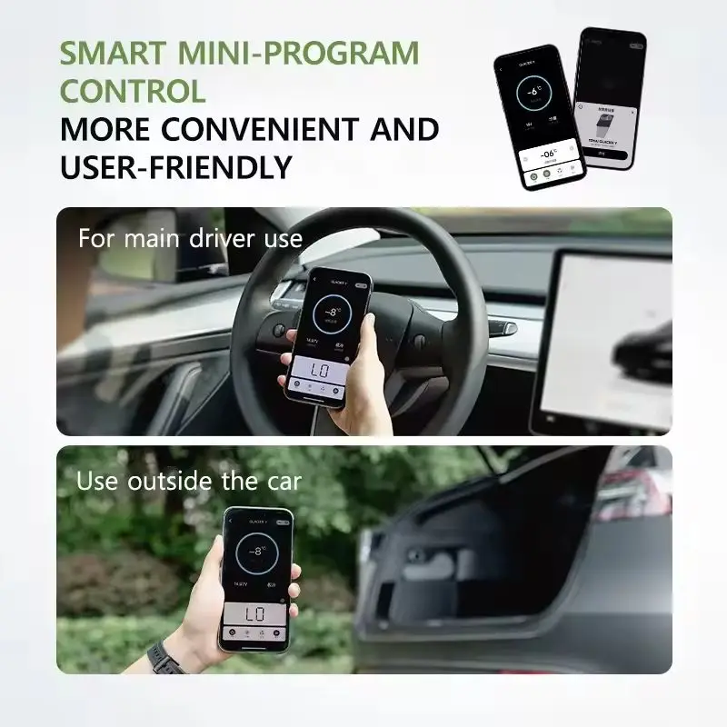 ل تسلا نموذج Y العرعر 2025 و نموذج Y 2020-2024 16L ضاغط صندوق السيارة نضارة التبريد الحفاظ على الغذاء المحمولة ثلاجة السيارة