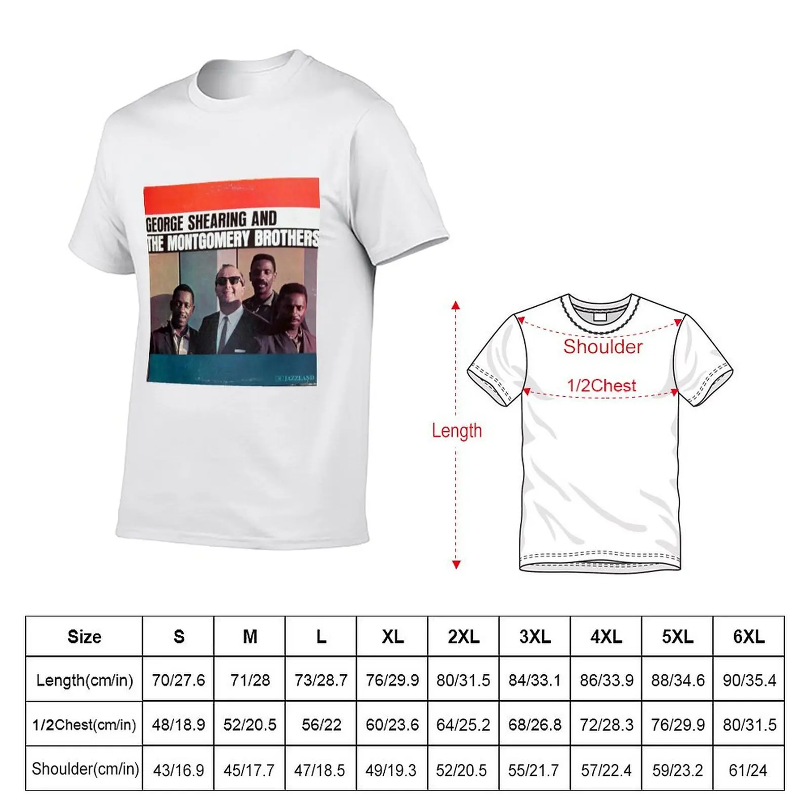 George Shearing And The Montgomery Brothers, Wes Montgomery, 1961 lp T-Shirt Simple Line Art Print Tee
