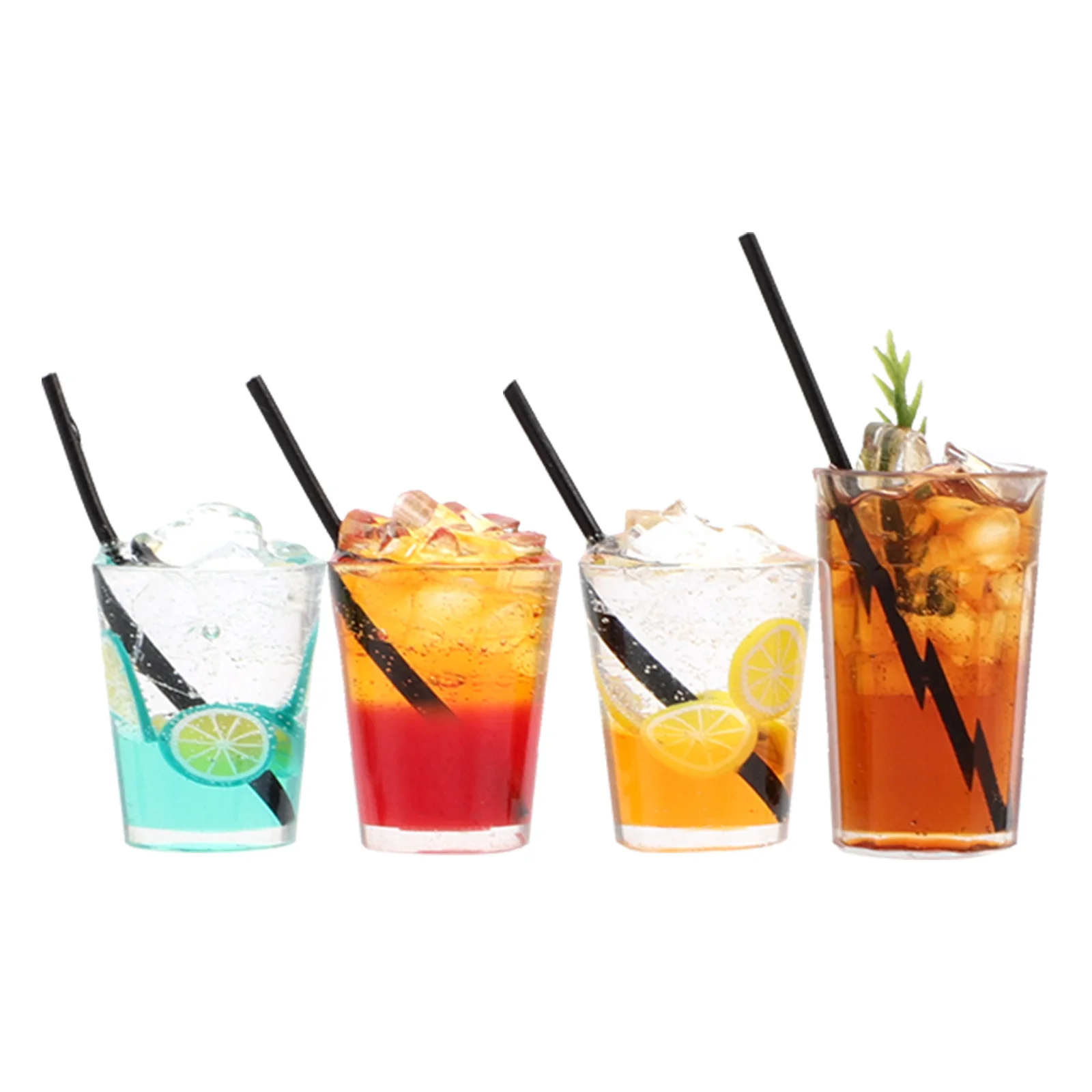 

4Pcs Mini Car Ornament Cup Dashboard Decoration Creative Interior Decor Cute Compact Resin Accessories