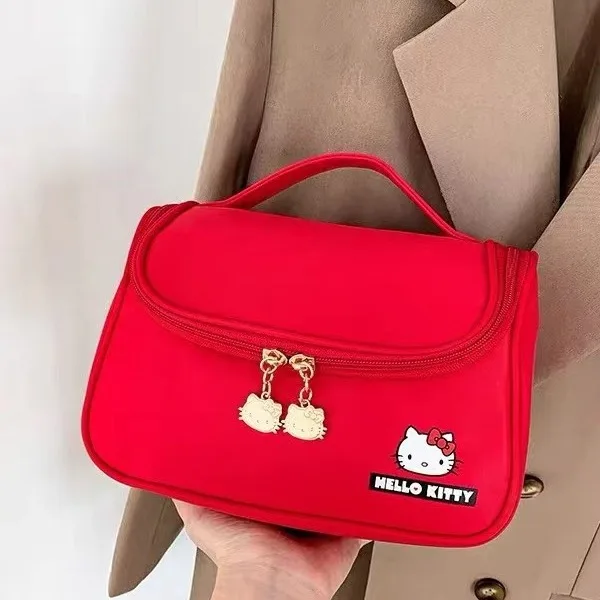 Hello Kitty Makeup Bag Travel Large Capacity Portable Toiletry Waterproof Handbag Sanrio Accessories Kawaii Girls Gifts