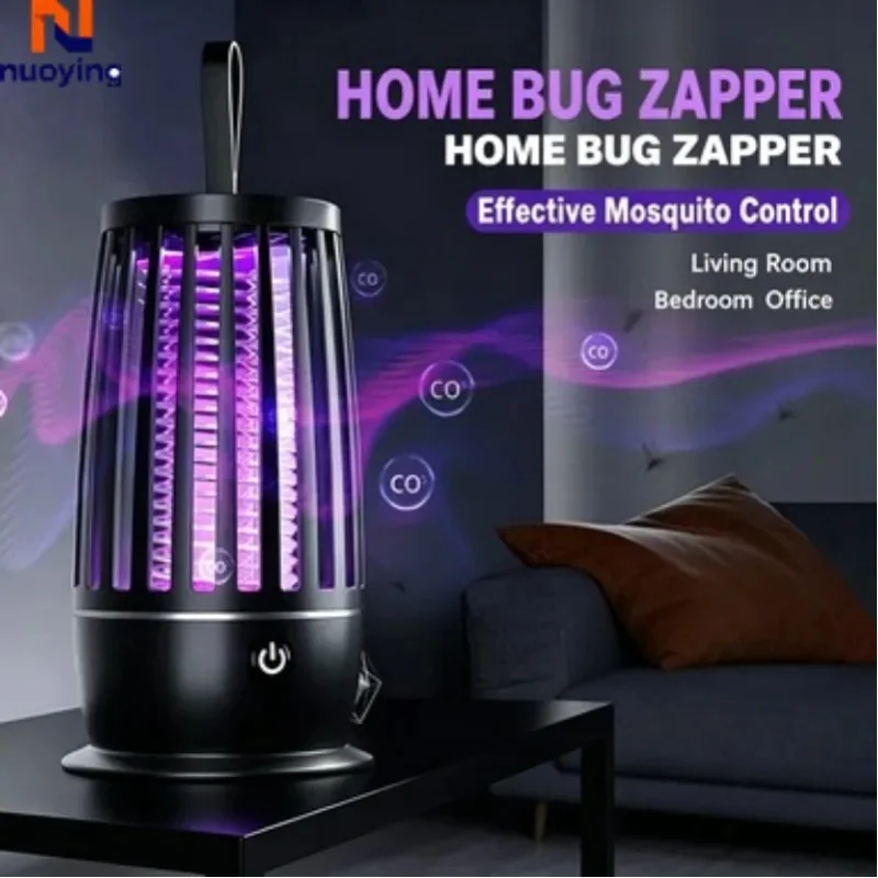 Tragbare USB-Aufladbare Mückenkiller-Lampe 360 °   Weitreichende Geräuschlose Insektenschutzfalle für Innenräume