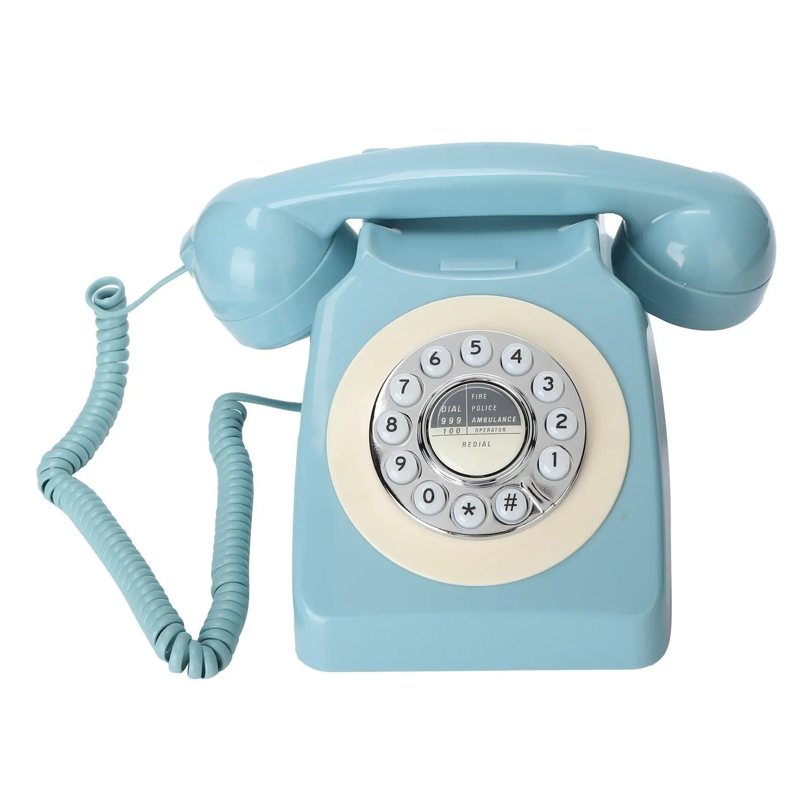 Retro Rotary Landline Telephone for home & Office - Classic Design, Corded Desk Phone, Vintage Style