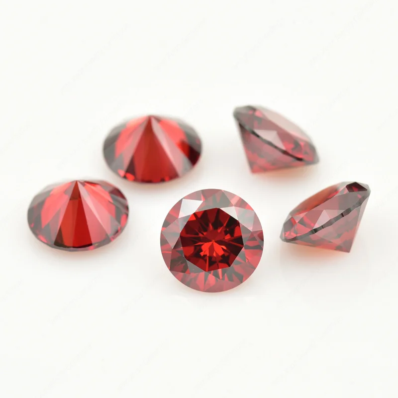 

Birthstone CZ Stone Round Cut 3-16mm Garnet Loose Cubic Zirconia DIY for Jewelry Wholesale