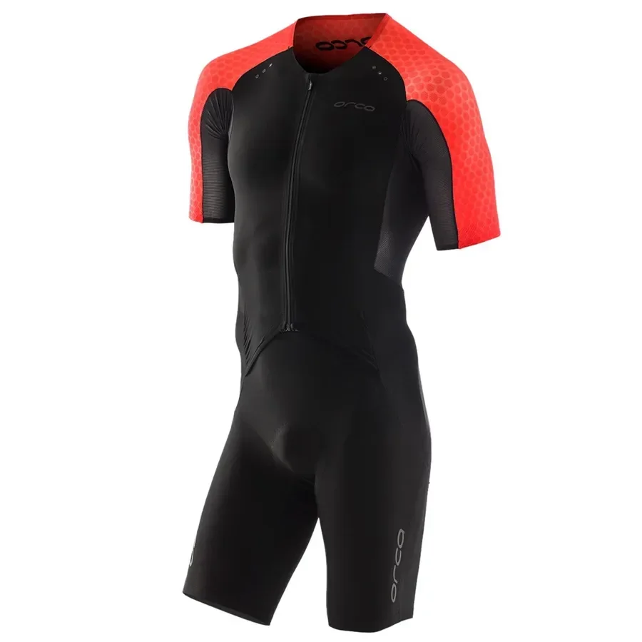 Triathlon Orca Pak Mannen Korte Mouwen Wielertrui Sets Schaatspak Jumpsuit Maillot Fietsen Roupa De Ciclismo Conjunto Bretelle