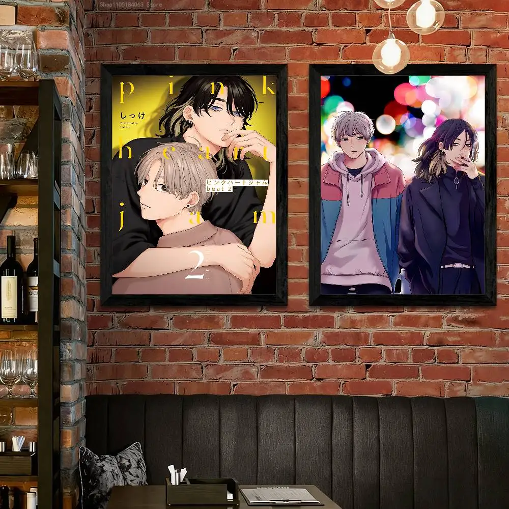 

P-Pink H-Heart J-Jam Poster Prints Wall Art Picture Painting Gift Living Room Restaurant Bar Large Dec Sticker