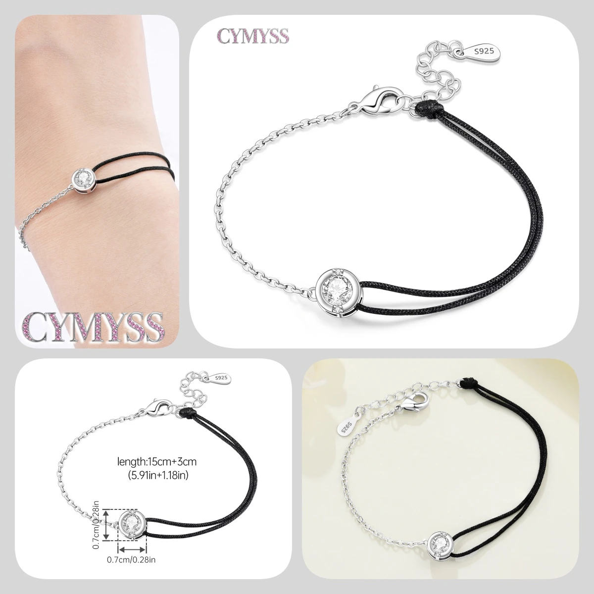 Zierliches Tennisarmband aus 925er Sterlingsilber mit Schmetterlingsanhänger und eingelegtem Zirkonia, edler Schmuck für Frauen, Hochzeits- und Geburtstagsgeschenk – Detail 30
