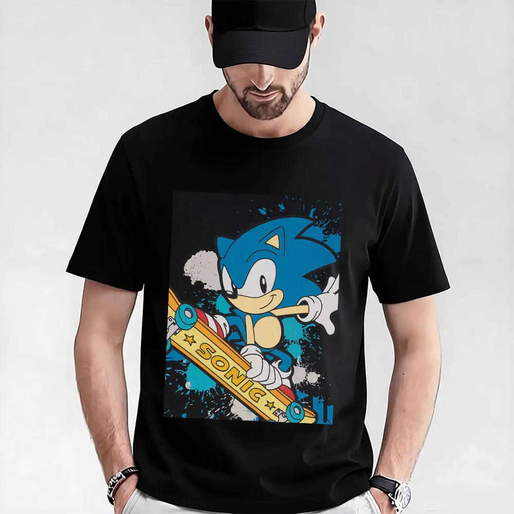 

Retro game 0115 Shadow the Hedgehog Sonic Gift t shirt for Anime lover Cartoon Graphic Tee Y2K clothes All size Tops S-6XL