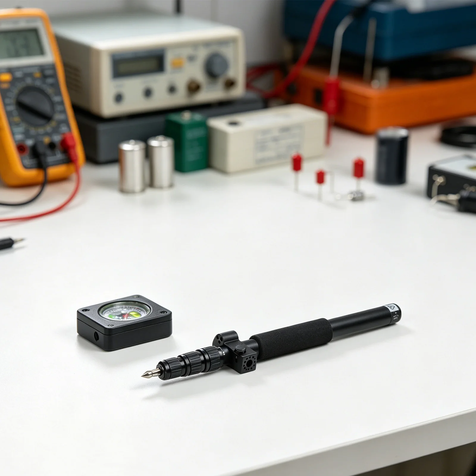 Telescopic GPS Pole 1 5M with Adjustable Length and Secure Lock for Land Survey and For Compass Level Equipment