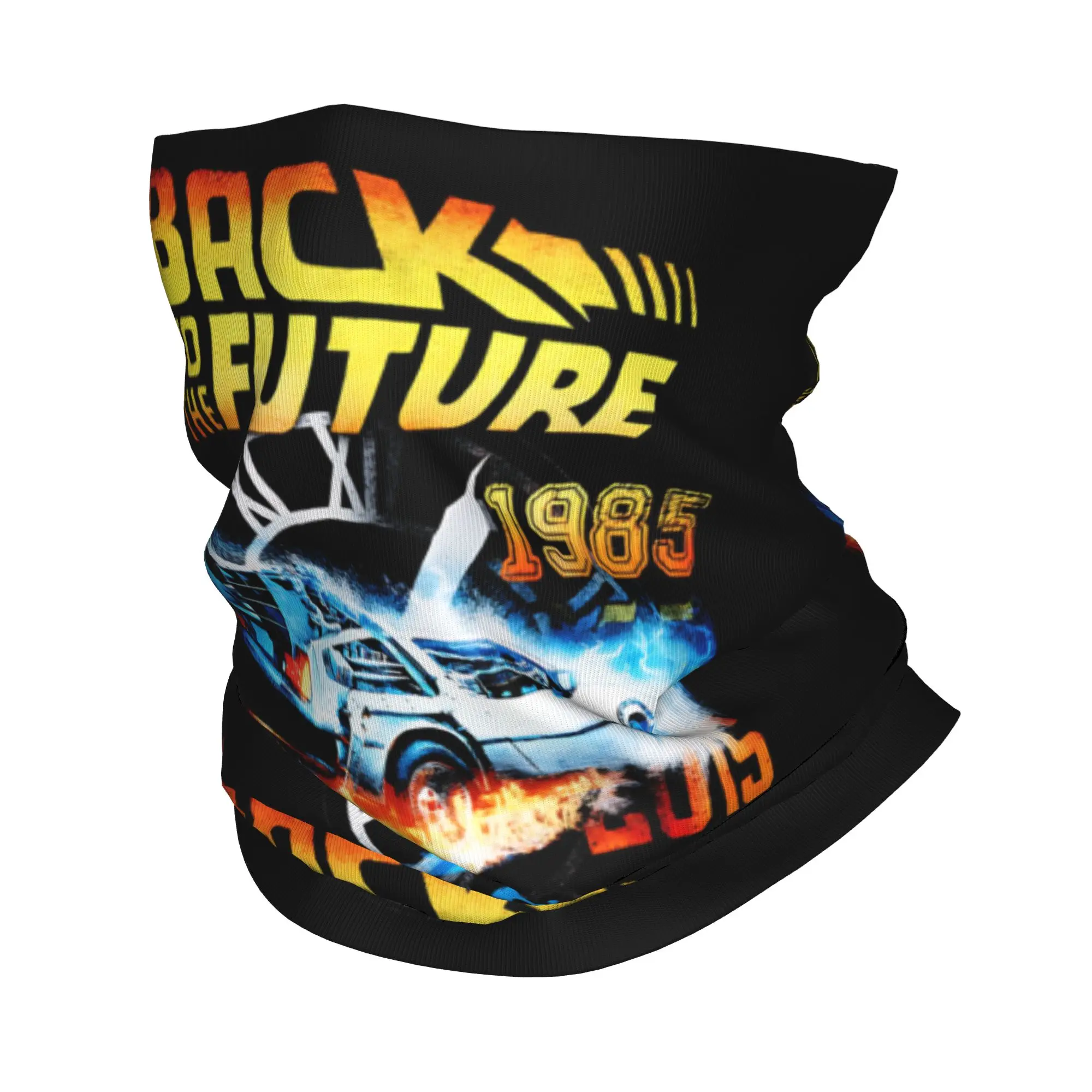 Back To The Future Delorean Car Neck Gaiter Women Men UV Protection Winter  Bandana Scarf for Cycling