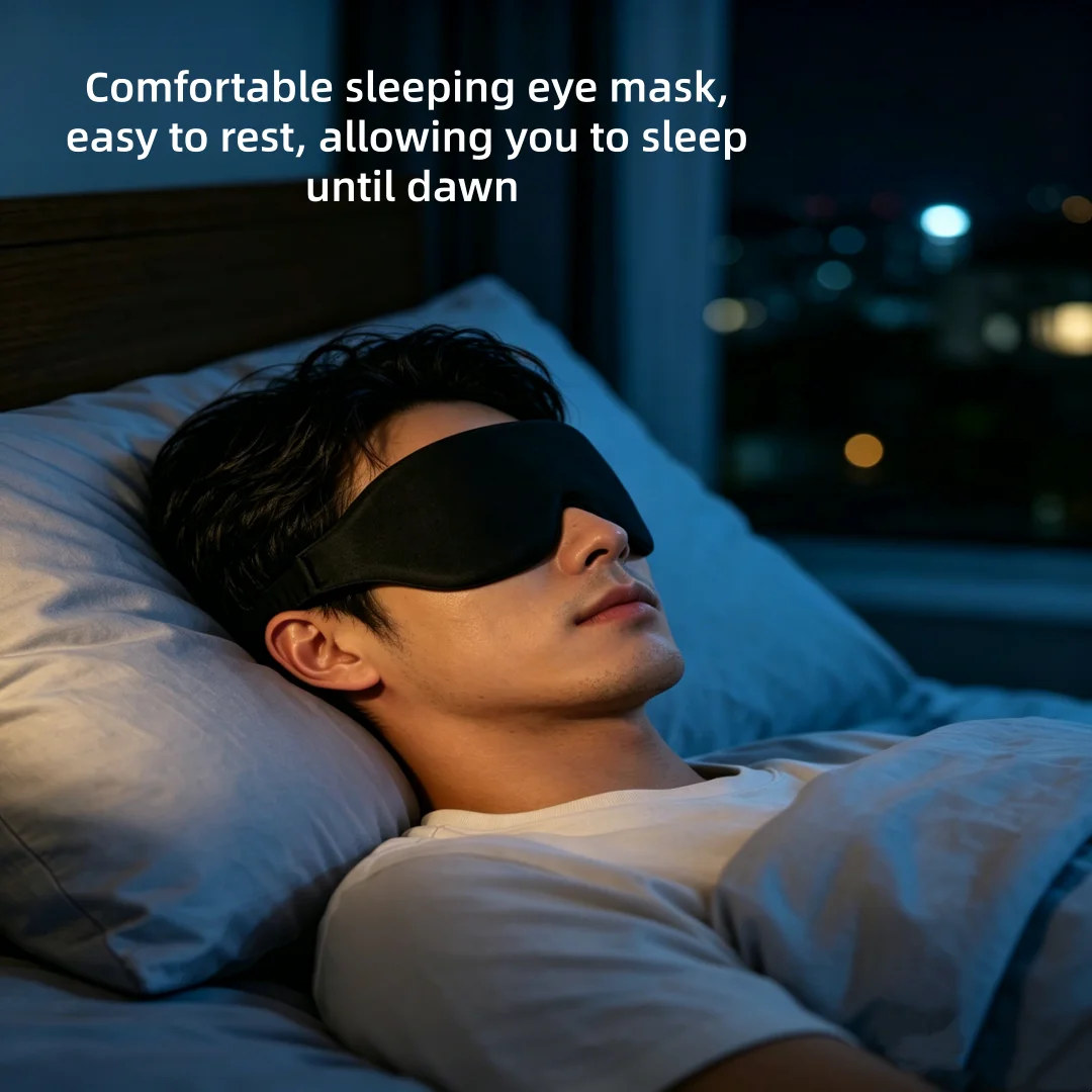 

Light blocking sleep mask, super light, silky and soft sleep facial mask, fully adjustable, suitable for home, office and trave