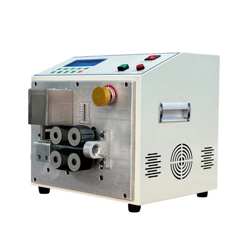 Small silicone pipe cutting machine, belt type PU trachea cutting automatic bellows PE pipe PVC pipe cutting machine