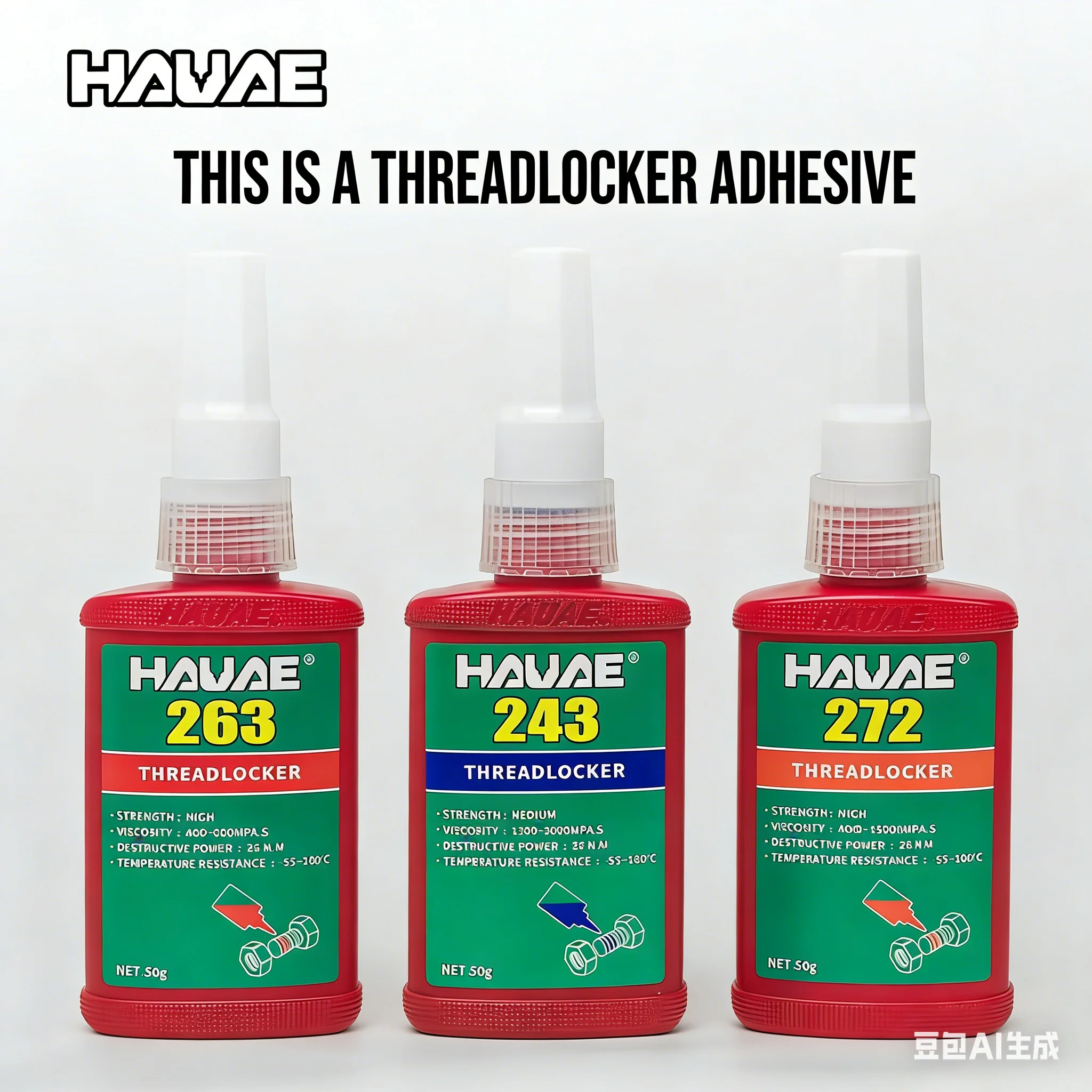 Thread locking anaerobic screw glue 243 263 270 272 Waterproof seal fastening to prevent loosening protective screw metal glue
