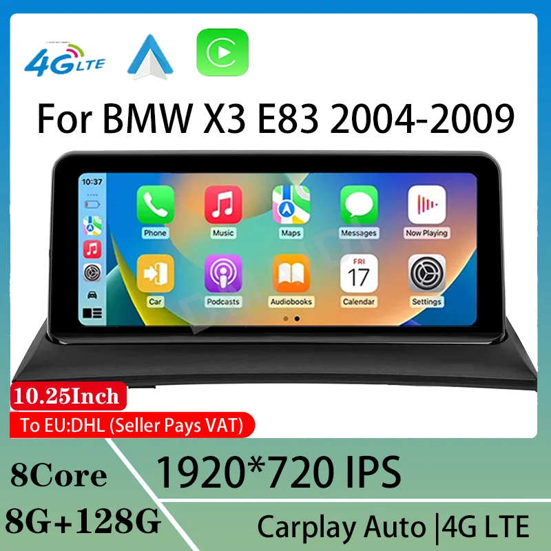 

Car Video Player For Bmw X3 E83 Factory Price 12.5" ID8 UI Android13 Bluetooth GPS Navigation Screen Apple Carplay Auto WIFI 4G