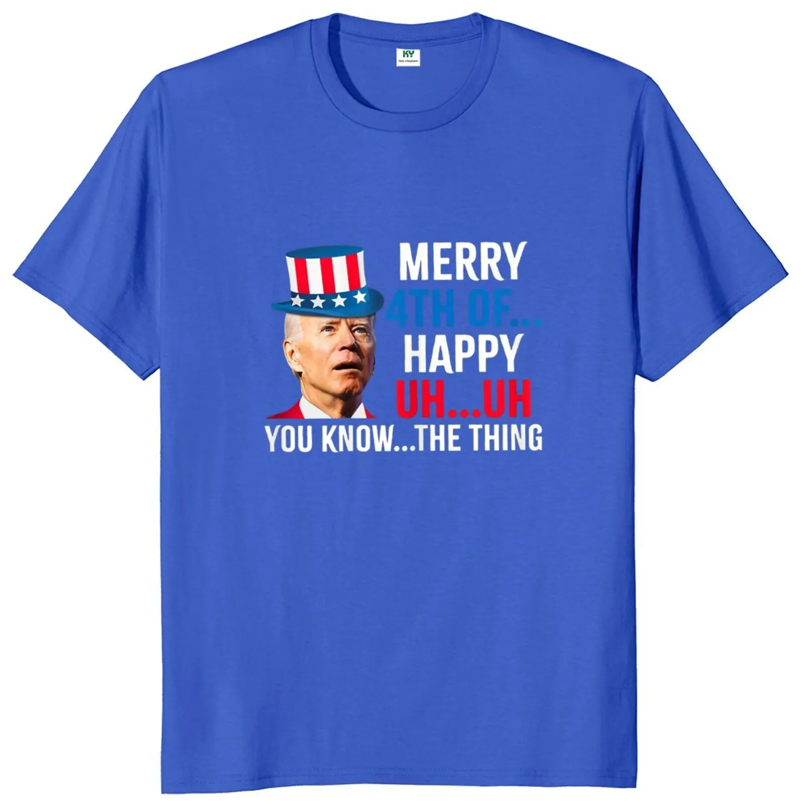 Joe Biden Confused Merry Happy 4th Of July T Shirt Sarcastic Funny Meme Classic Tee Tops For Men Women 100% Cotton Tshirt