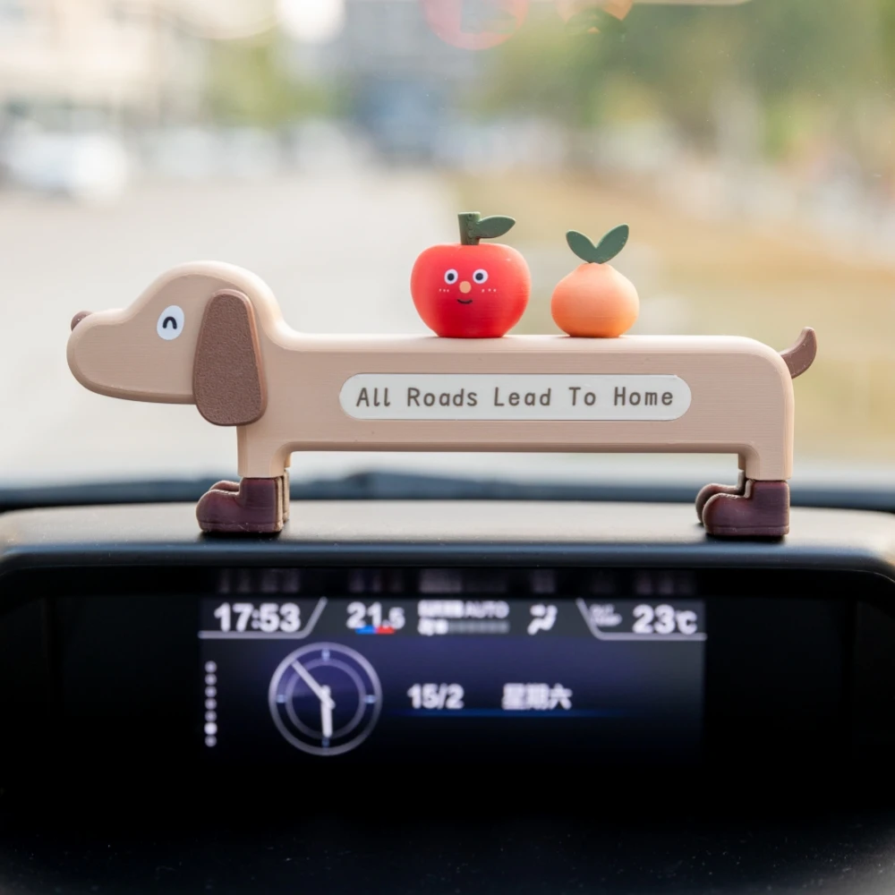 Dachshund Car Parking Number Plate Temporary Parking Card Plate Magnetic Hidden Phone Number Sign Car Interior Accessories