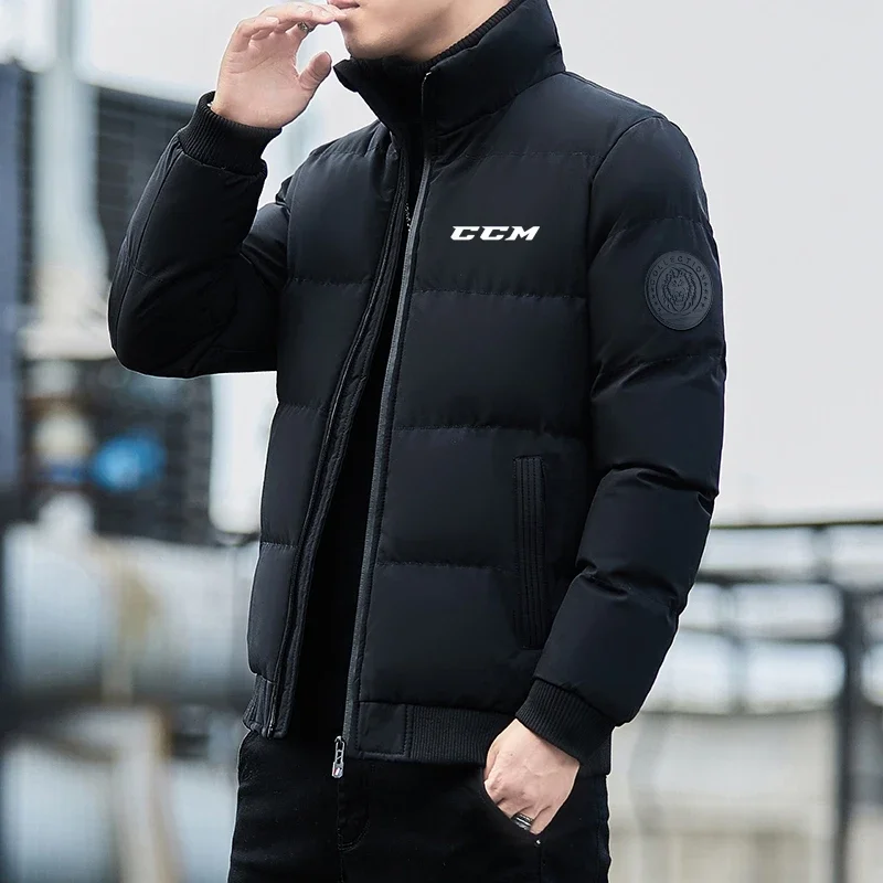 2025 new winter casual fashionable warm men's CCM men's winter warm slim fit thick bubble jacket casual