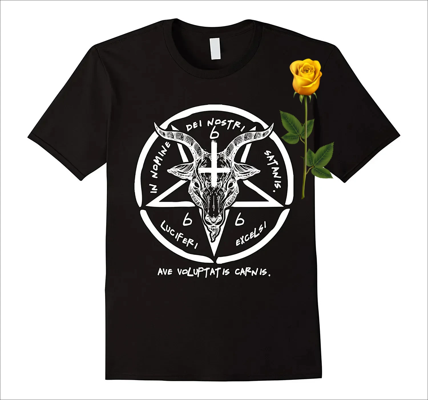 

Sigil of Satan The Goat Head T-Shirt 100% Cotton O-Neck Summer Short Sleeve Casual Mens T-shirt Size S-3XL