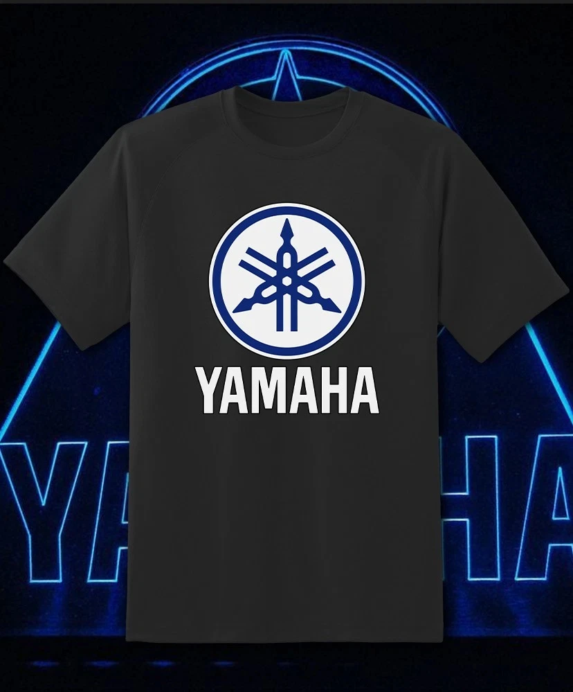 Camiseta de Carreras con el Logotipo Principal de Yamaha, para Motocicleta, de Alta Gama, Estilo Unisex para Hombre y Mujer, 100% Algodón