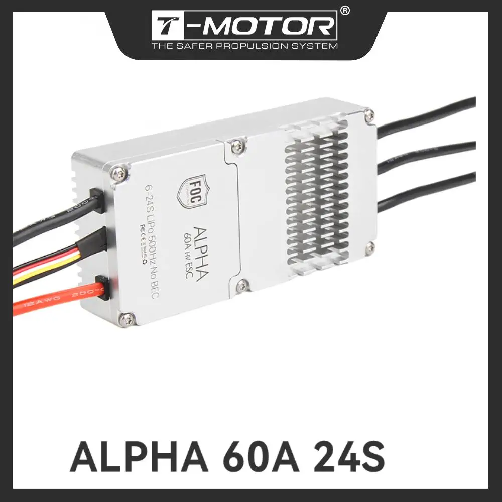 

T-MOTOR ALPHA 60A 24S FOC ESC Electronic Speed Control Efficient For Multirotor Drone U12II KV60 U13II KV65 Brushless Motor