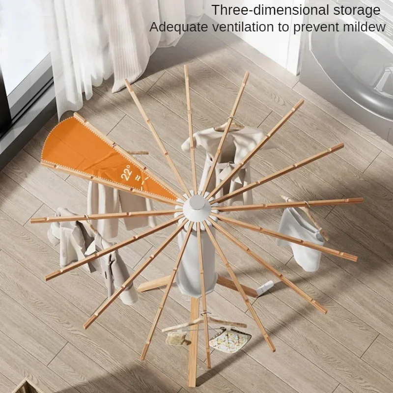 رف تجفيف خالٍ من التركيب، حامل ثلاثي القوائم لتجفيف الملابس، رف ملابس محمول قابل للطي، حل تجفيف الغسيل موفر للمساحة