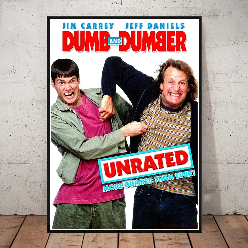 البكم والقلب المشارك الحمام جيم كاري فيلم مضحك المرحاض يطبع الفن جدار صورة ديكور قماش اللوحة كوادرو كوادروس #5