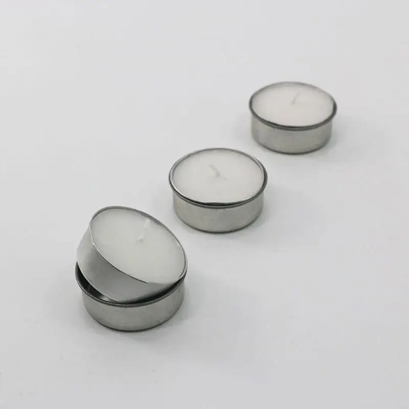 U75C Metal redondo o suporte da xícara tealight tocador vela vazia para acessórios contêiner caixa para o fusão