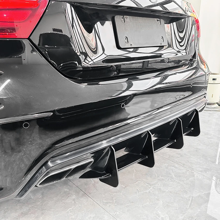 For Mercedes Benz A-Class W176 A45 AMG 2013-2018 Rear Lip Spoiler Splitter Tail Wind Blade Body Exterior Guard Modification Kit