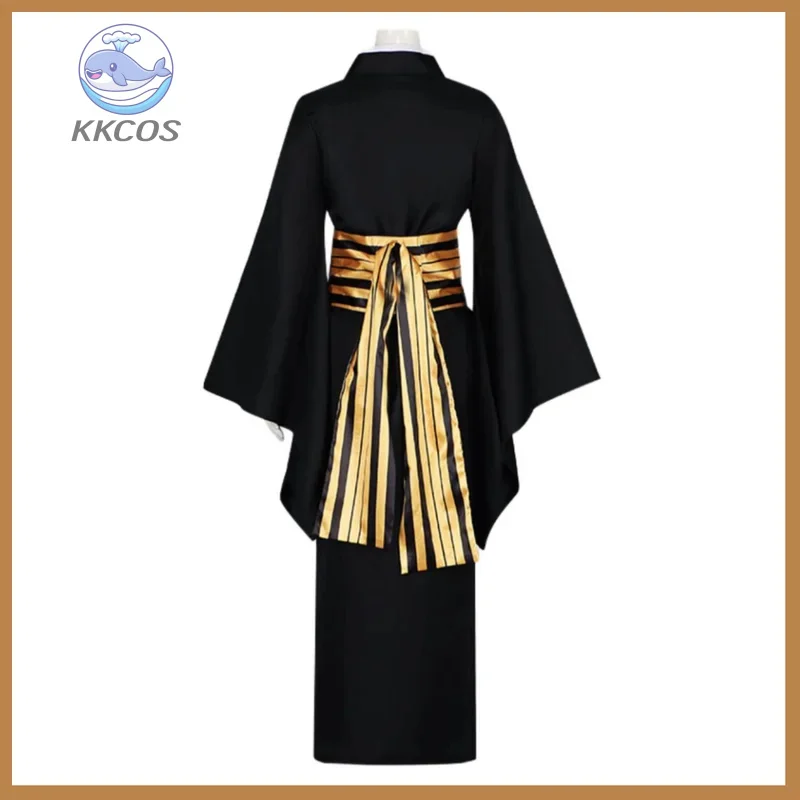 أنيمي شيطان القاتل ناكيمي تأثيري حلي فتاة اليابانية الأسود كيمونو هالوين الزي فستان الحمام امرأة كرنفال البدلة
