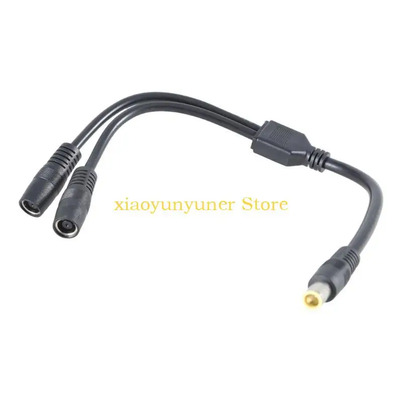P9JB 7.9x0.9mm Solar Panel Connector Charging Cable DC7909 7955 Power Cord 1 Male to 2 Female Extension Cord Wire Black