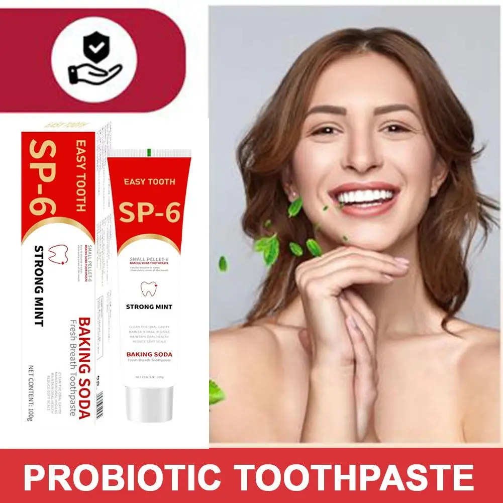 SP-6 Probiotic Toothpaste Whitening Teeth Removes Bad Breath Dental Plate Stain Natural Plant Extract Toothpaste Oral Care 120g