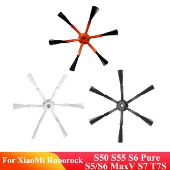 6 kollu yan fırça XiaoMi Roborock S50 S55 S6 S6 saf S5 Max S6 MaxV S7 T7S artı robotlu süpürge Fit parçaları aksesuarları