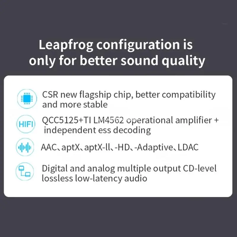 MR280 LDAC-BT5.1 Konverter Decoding ES9018 Penerima Dekorasi TI LM4562 Dropship Baru