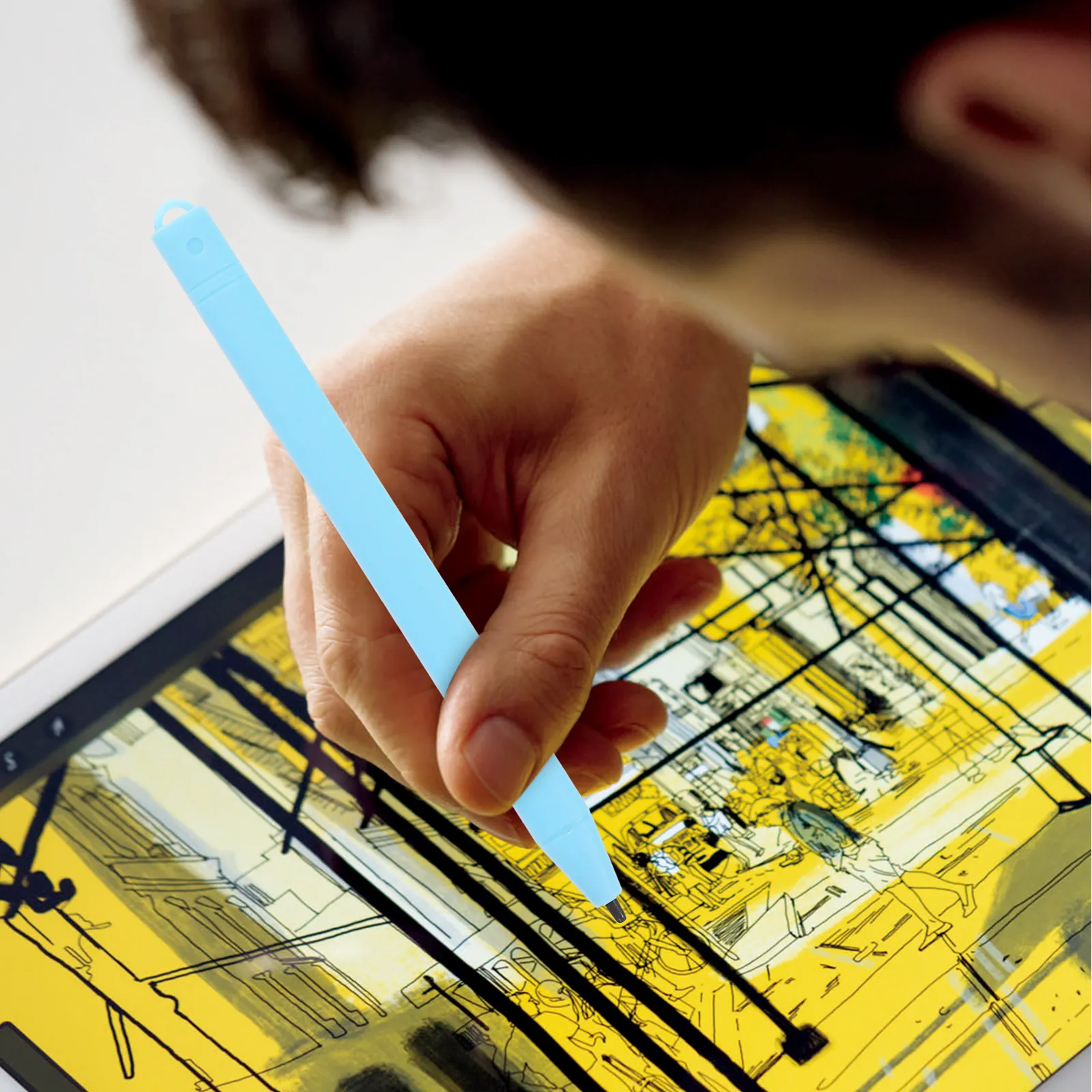7Pcs Liquid Crystal Writing Tablet Stylus Pen Lightweight Portable Universal Stylus Pen for Drawing Sketching Note Taking