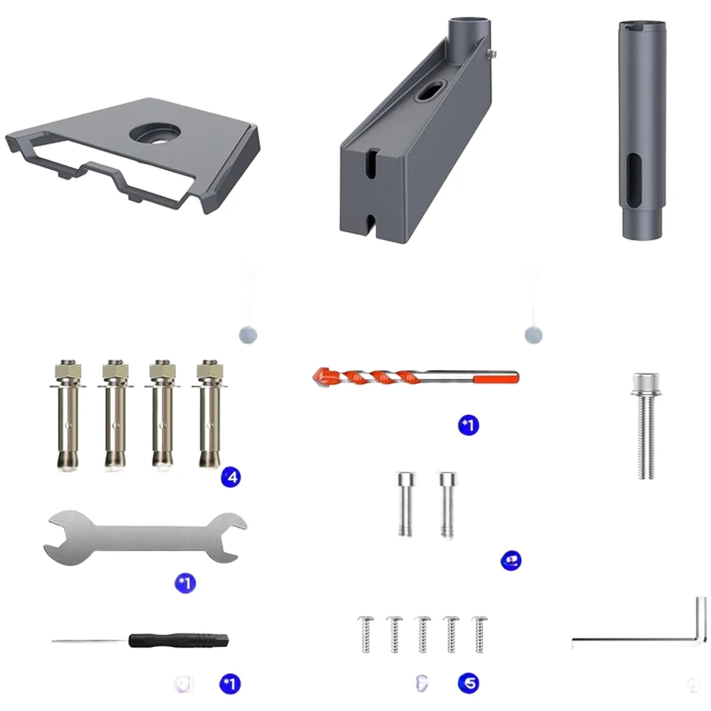 

Aluminum Alloy 360 Rotation Outdoor Signal Mount Bracket Heavy Duty Support up to 50kg for Antenna Installation