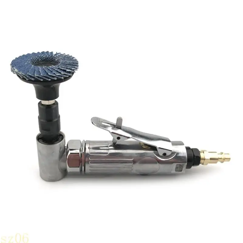 Q2Q4 Efficient Pneumatic Angled Sander for Furniture and Welding, Completes with Grinding Tool