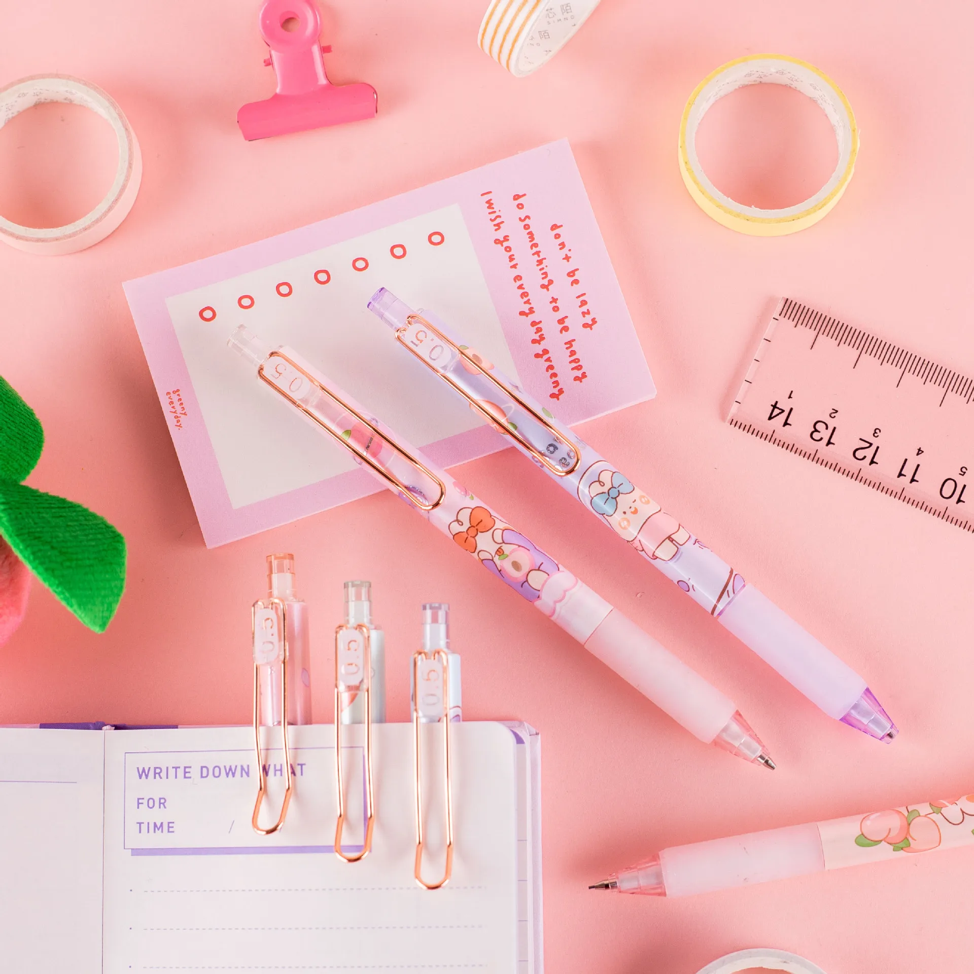 

3Pcs School Supplies Gifts for Kids Cute Mechanical Pencil Rabbit Kawaii Pens for Student Kawaii Stationery