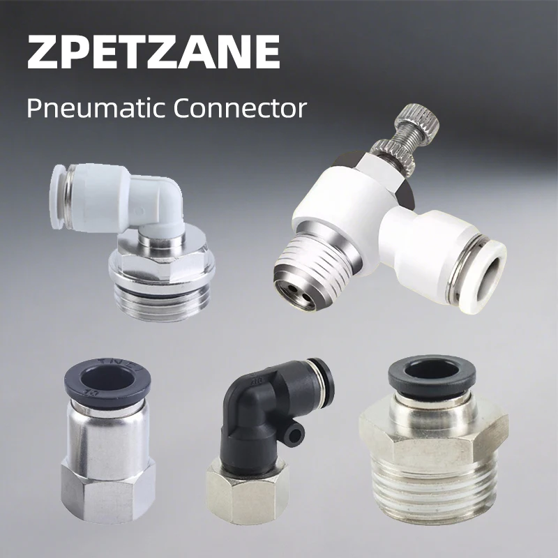

4/6/8/1012mm Pneumatic Connector Quick Tube Air Fitting PCF PC PL SL PLF Hose 1/4" 1/8" 3/8" 1/2"BSPT Male Thread Pipe Coupler