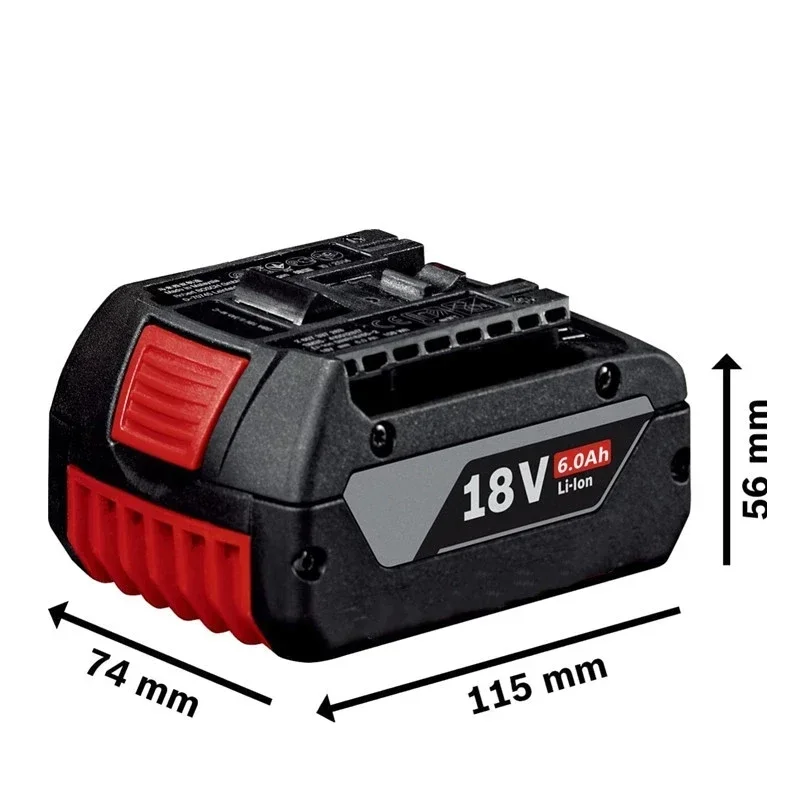 100% oryginalny 18V Batterie Für Bosch GBA 18V 6,0 Ah Lithium-BAT609 BAT610G BAT618 BAT618G 17618-01 Ladegerät