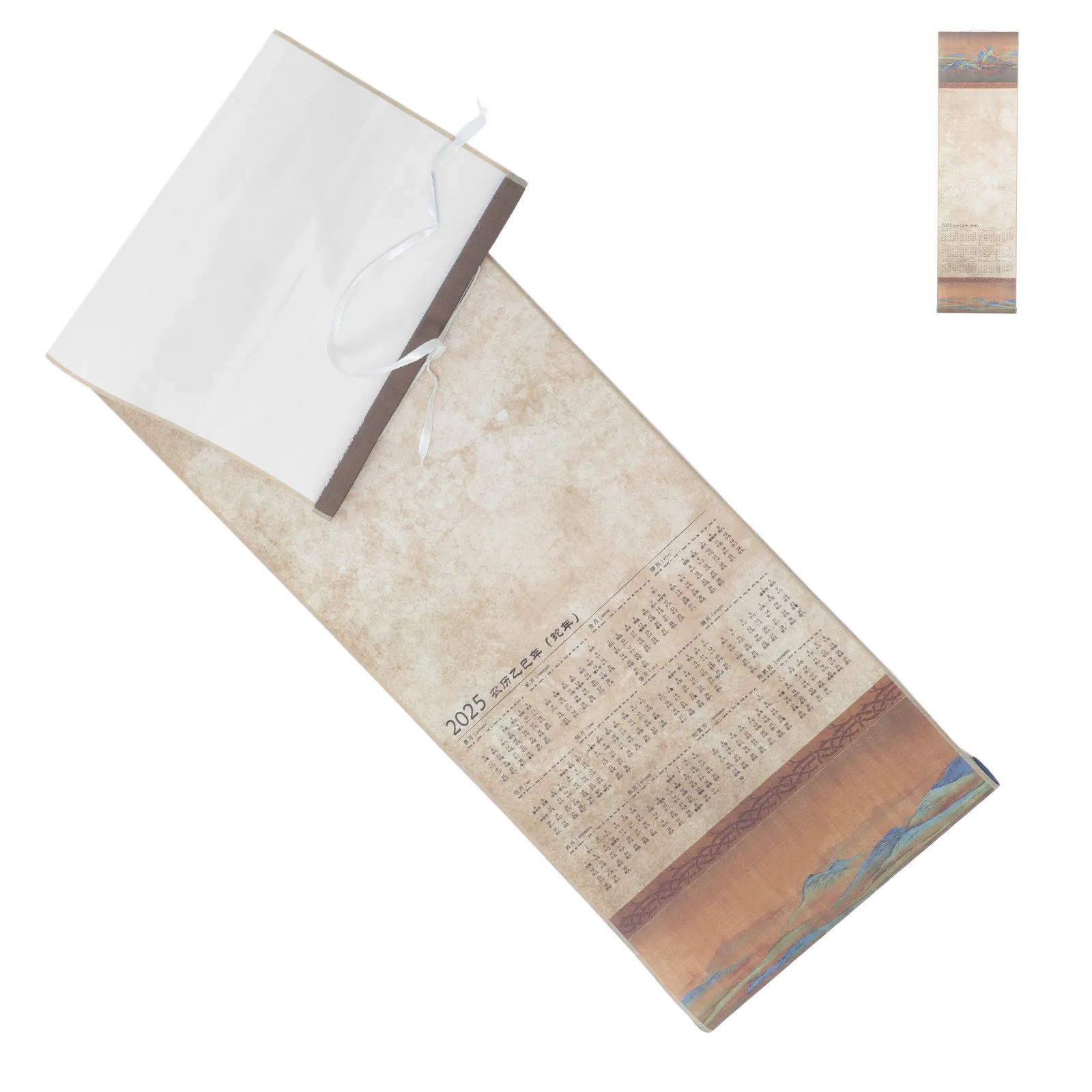 

2025 Versatile Blank Scroll Calendar for Ink Painting Calligraphy Wall Decor Chinese Art Scroll Paper Painting