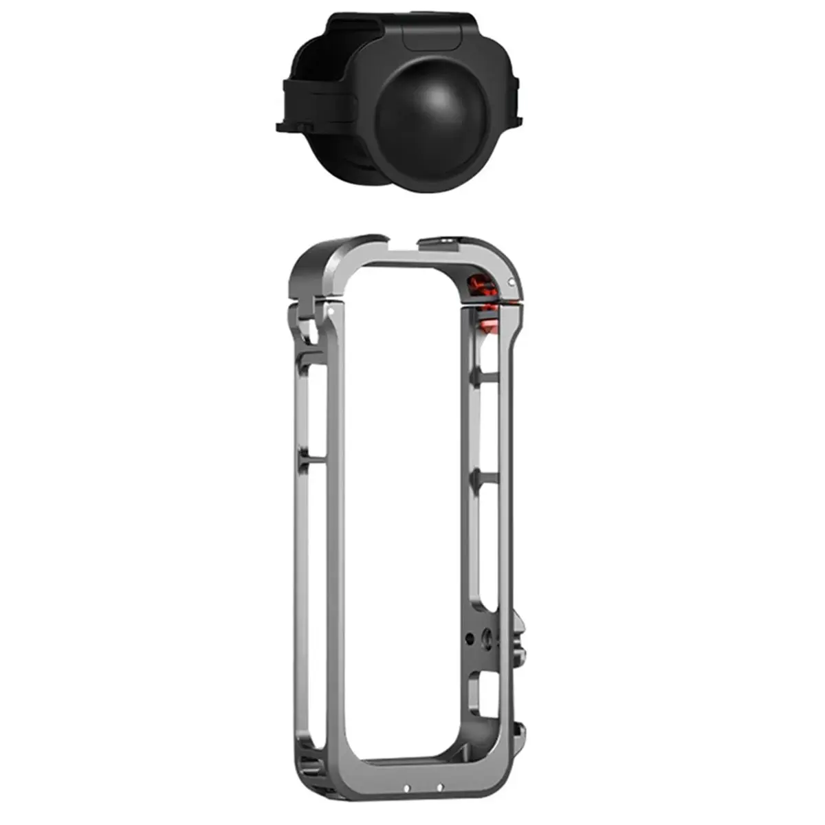 AT33 Magnetic Metal Frame Rabbit Cage for Insta360 X4 Protective Case with Cold Shoe 1/4 Expansion Bracket Camera Accessories