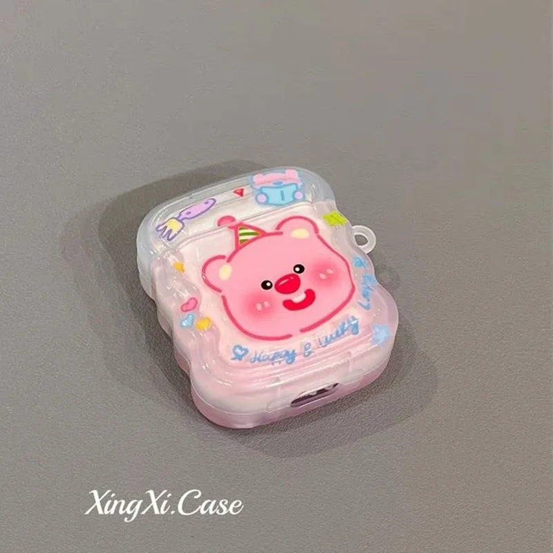 Miniso Sanrio Zanmang Loopy Airpods Pro Case Cartoon Airpods 1 2 3 Cute Anime Protectuve Covers Toys for Girl Birthday Gifts