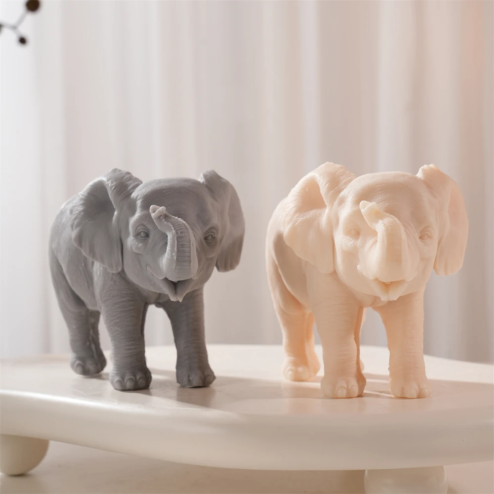 Walking Elephant Candle Mold Animal Elephant Soy Wax Silicone Mould Animal Lover Home Garden Home Tabletop Decor - Image 3