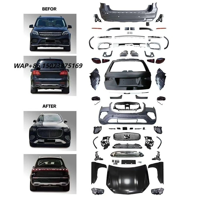 High Quality PP GLS 2024 Bodykit for  GLS X166 Upgrade Front Bumper Grille Rear Diffuser Side Skirts