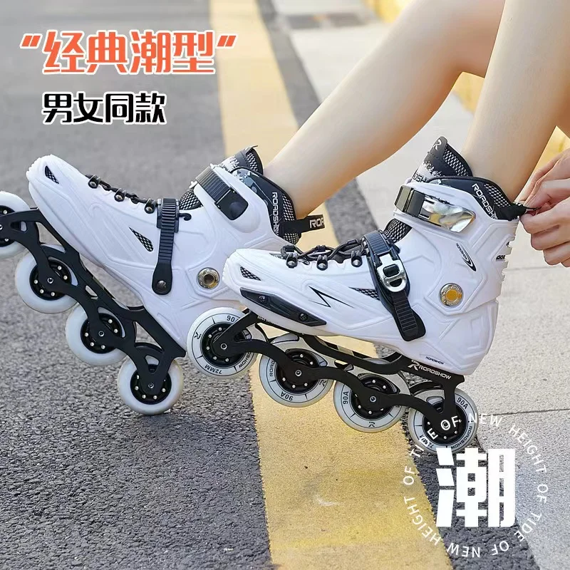 RX7 Inline Skates Professional Roller Skate Shoes Slalom Adult Roller Skating Shoes Sliding Free Skate Sneakers Patins 35-44 RX5