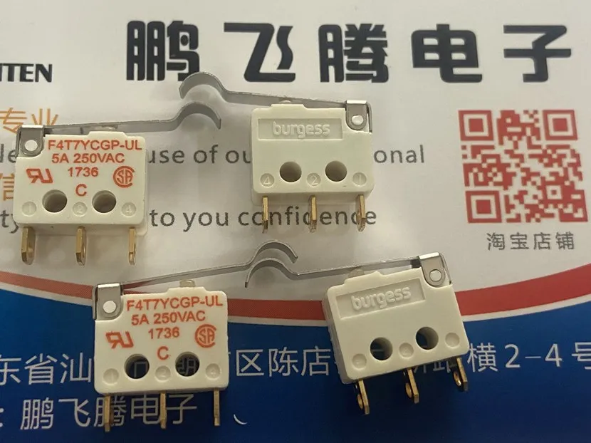 

1PCS Swiss BURGESS F4T7 F4T7YCGPUL micro switch R handle pendulum limit reset switch 3 feet 5A welding feet