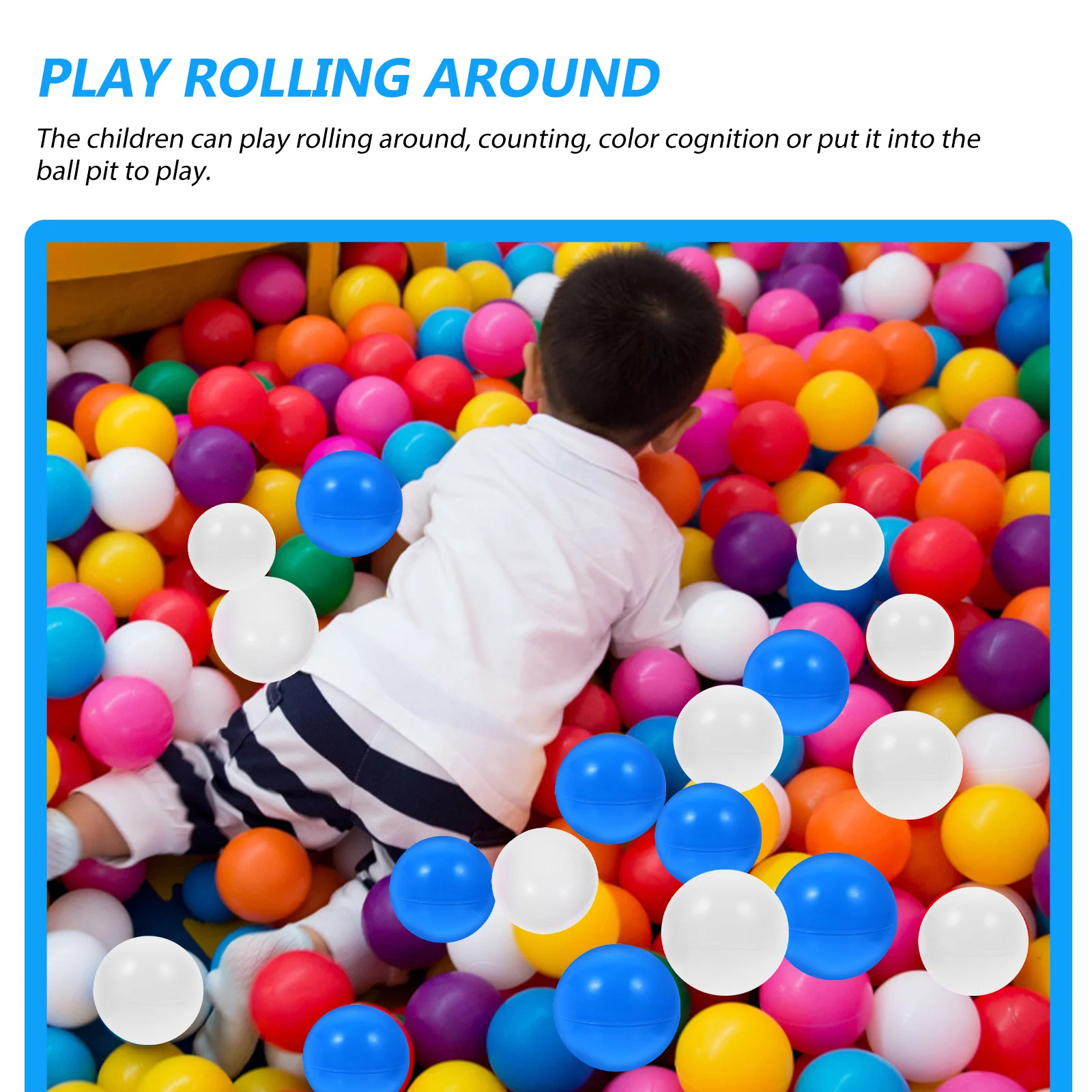 1 ensemble de balles océan anti-écrasement, durables et sûres pour enfants, jeu éducatif coloré, balles de piscine, jeu pour enfants