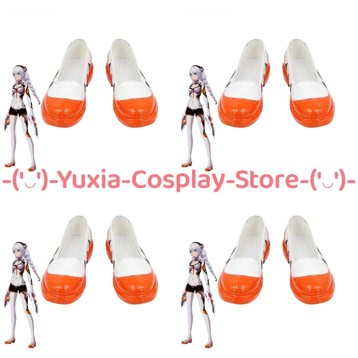 

Yuxiacosplay! Honkai Impact 3 Kiana Kaslana Cosplay Shoes Game Character Prop PU Leather Boots Halloween Carnival Party Costume