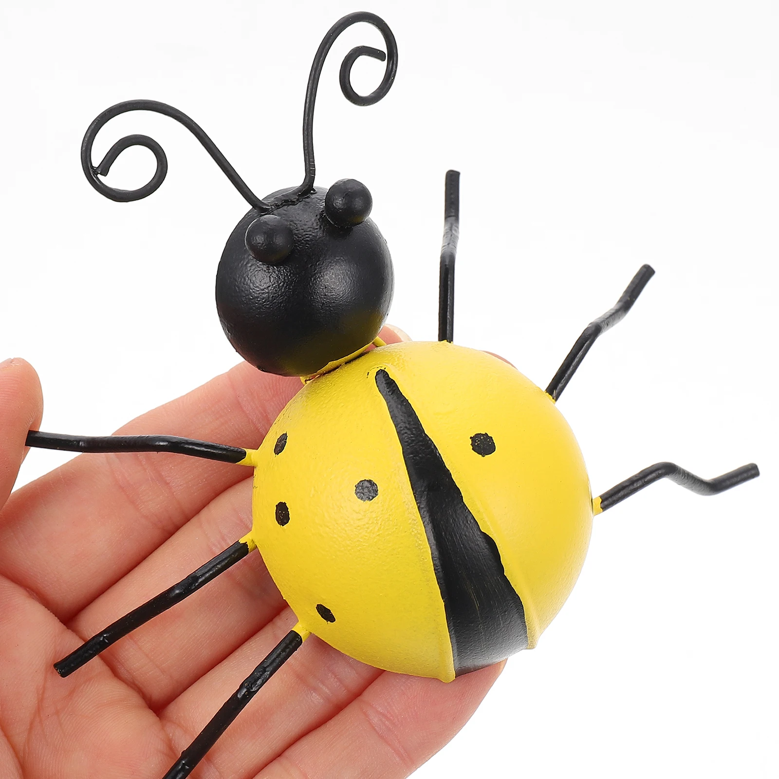 

3pc Ladybug Statues Adorable Iron Made Garden Lawn Decor Waterproof Unique naments Home Yard Decoration Gifts